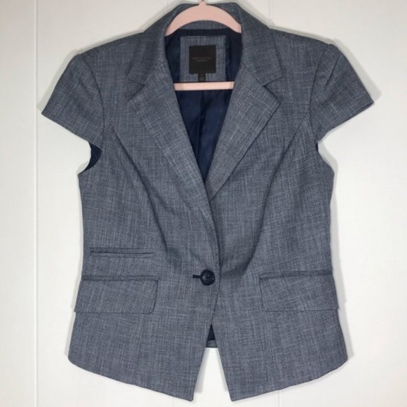 The Limited Gray Short cap-sleeve business jacket - Picture 1 of 10